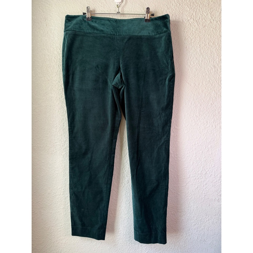 NWT‎ The Limited Drew Fit Skinny Velvet Pants Forest Green Womens Size 12